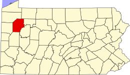 Contea di Venango – Mappa