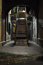 Metal staircase in the Rocks, Sydney.