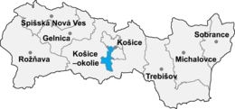 Distret de Košice II - Localizazion