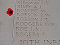 Some of the 11,000 names of the missing dead on the memorial