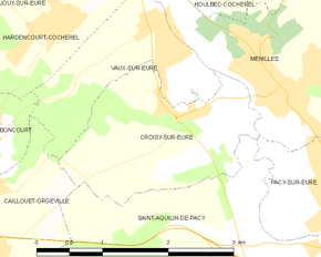 Poziția localității Croisy-sur-Eure