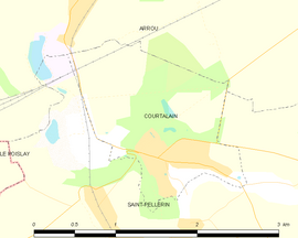 Mapa obce Courtalain