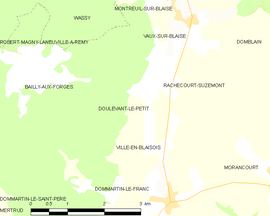 Mapa obce Doulevant-le-Petit