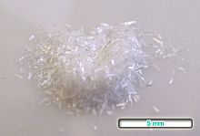 A small pile of white crystals