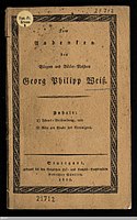 Lebenserinnerungen von Georg Philipp Weiß.