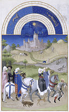 Buchmalerei zum Monat „August“ aus den Très Riches Heures des Duc de Berry, 1412–1416