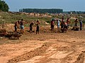 Matofali mabichi bado kutumika leo, kama inavyoonekana hapa katika Romania delta ya mto Danubi.