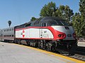 Caltrain Lok Nr. 927 im Bahnhof San Jose Diridon