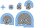 One method of drawing a half-round classical labyrinth