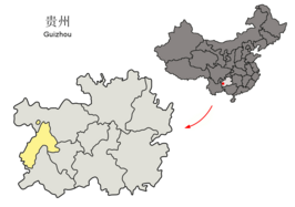 Kaart van Liupanshui