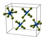 Elementarzelle des Neptuniumhexafluorids[14]