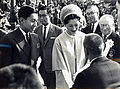 Michiko e Akihito alla presentazione delle squadre dei Giochi Paralimpici di Tokyo del 1964