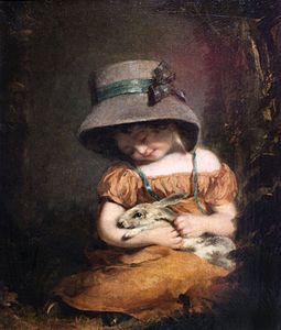 Girl with rabbit, 1800, Städelsches Kunstinstitut