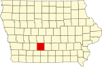 State map highlighting Madison County