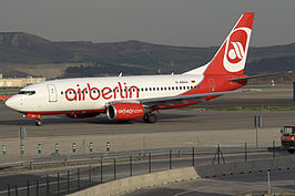 Een Boeing 737-700 van Air Berlin