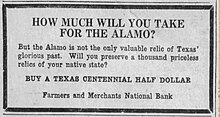 See description. Text asks "How much will you take for the Alamo?"