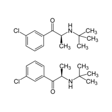 Estrutura química de Bupropiona