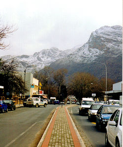 Ceres se hoofstraat in die winter