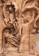 Group in elm wood carved by Rudolf Steiner and Edith Maryon (detail).png