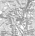 Historical map of area surrounding Meran (1888)