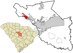 Location in Richland County and the state of South Carolina.