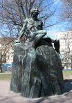 Staty över August Strindberg av Carl Eldh i Tegnérlunden, Stockholm