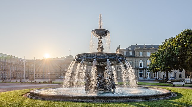 Schlossplatzspringbrunnen Stuttgart.