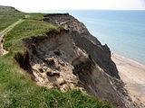 Falaises sur la Mer du Nord, près de Vendsyssel-Thy.