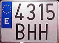 Motorcycle plate