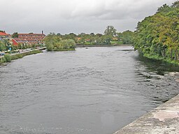 Ätran sedd från Tullbron, Falkenberg.