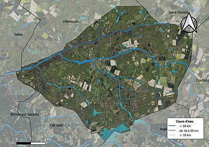 Carte orthophotographique de la commune en 2016.