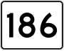 Route 186 marker