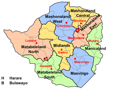 Provincies van Zimbabwe