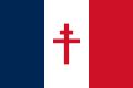 Bandera durante la administración de la Francia Libre (1940-1945)[2]​