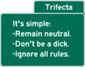 A trifecta sign on a WikiFreeway.