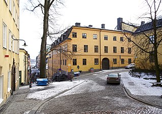 Brännkyrkagatan med Stenbocken 8 rakt fram