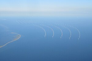 Rødsand I (hinten) und 2 (vorn) aus der Vogelperspektive