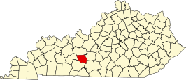 Locatie van Edmonson County in Kentucky