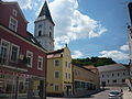 Marktplatz mit Blick zur Kirche