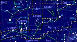 Carte de situation de l'objet M48.