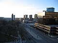 City looking north-westward on 400 South