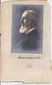 Circa about 1905 - Gelatin silver print cabinet card photo and undated signature of Andrew D. White. Possible original photo that was used in the original Autobiography of Andrew Dickson White book