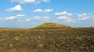 Курган посеред поля. Запорізька область