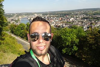 Lors de l'arrivée du Grand Prix de Wallonie 2014 à la citadelle de Namur.