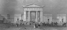 The Euston Arch and Euston station entrance by Edward Radclyffe