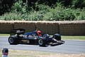 Ayrton Senna's F1 car driven by an unknown driver at the Goodwood Festival of Speed 2017