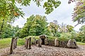 Rekonstruierter Grabhügel beim Großsteingrab Tannenhausen.