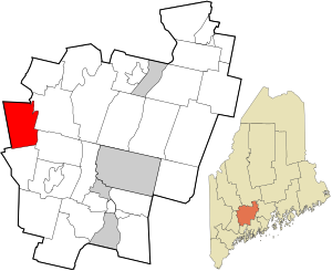 Location in Kennebec County and the state of Maine