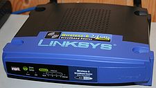 Linksys WRT54GL Outside view, front