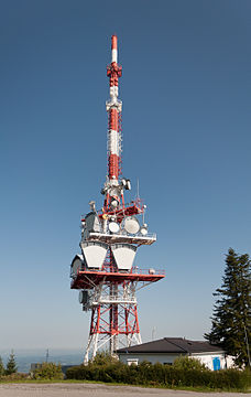 Pfänder radio tower near Bregenz, Austria